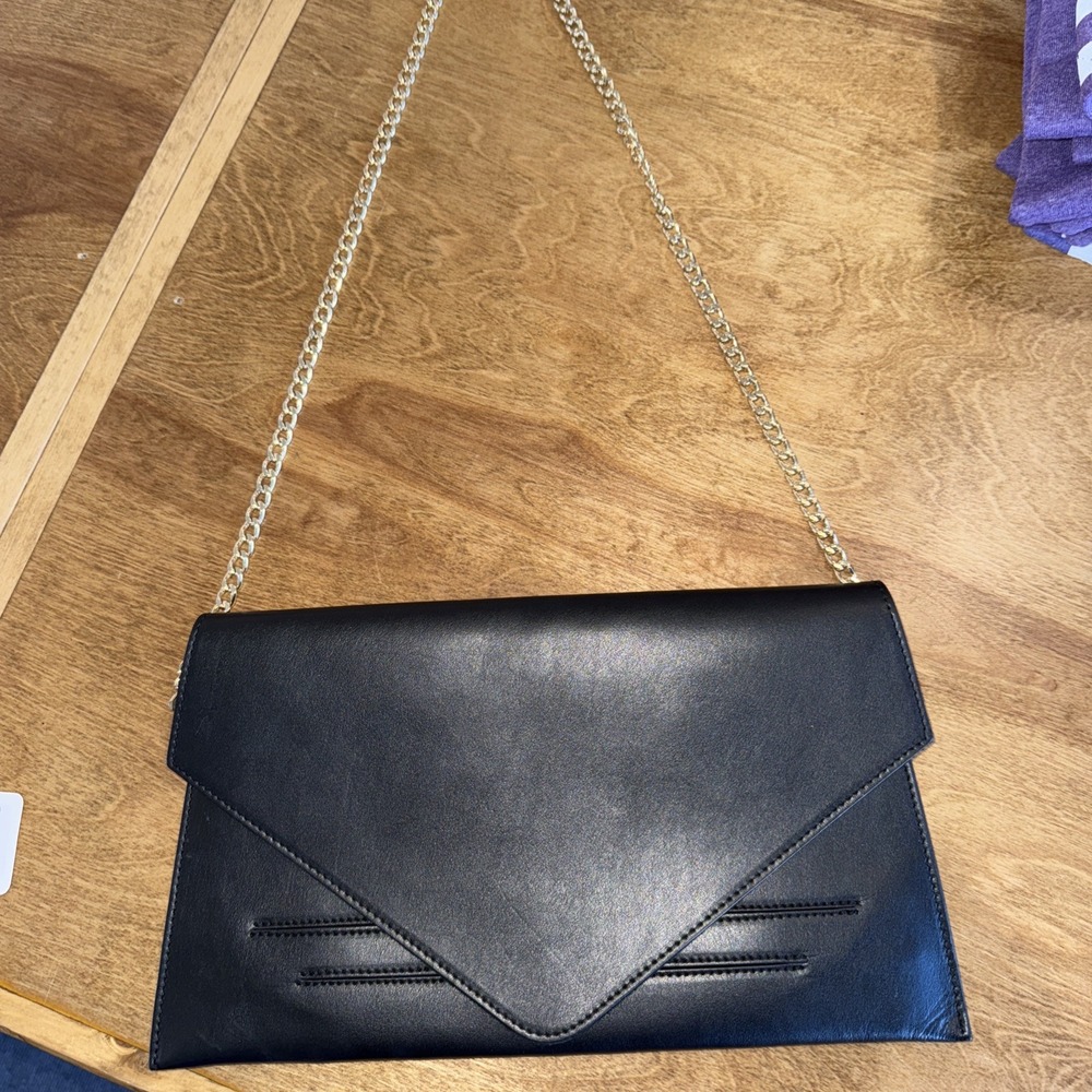 Alberta di Canio Black Clutch With Chain